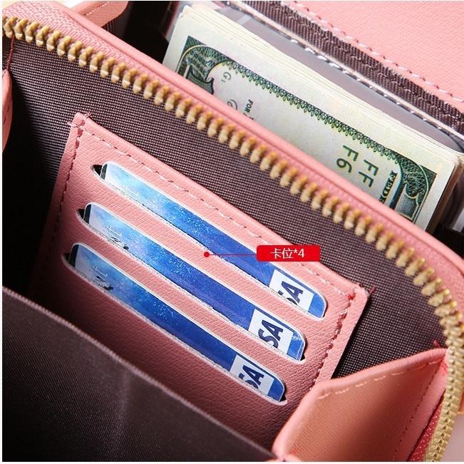 手機零錢包多層手機包 時尚包包女 韓版斜挎單肩包 手機零錢包 可放得下6.5吋手機 手機包斜背 觸控手機包4卡位-細節圖7