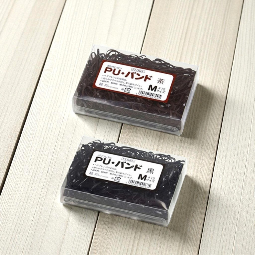 日本FLORA．PU橡皮筋#12-咖啡色-細節圖2