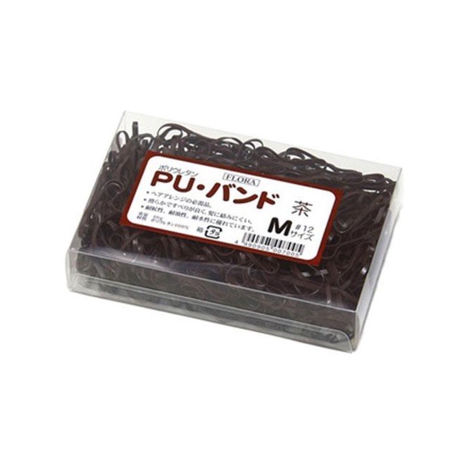 日本FLORA．PU橡皮筋#12-咖啡色-規格圖2