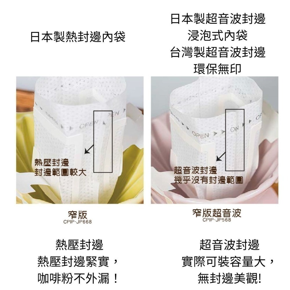 日製超音波(大紀)+圓角外袋(各100入) 掛耳外袋 濾泡式外袋 耳掛外袋 掛耳咖啡包裝袋 餅乾袋 糖果袋-細節圖9