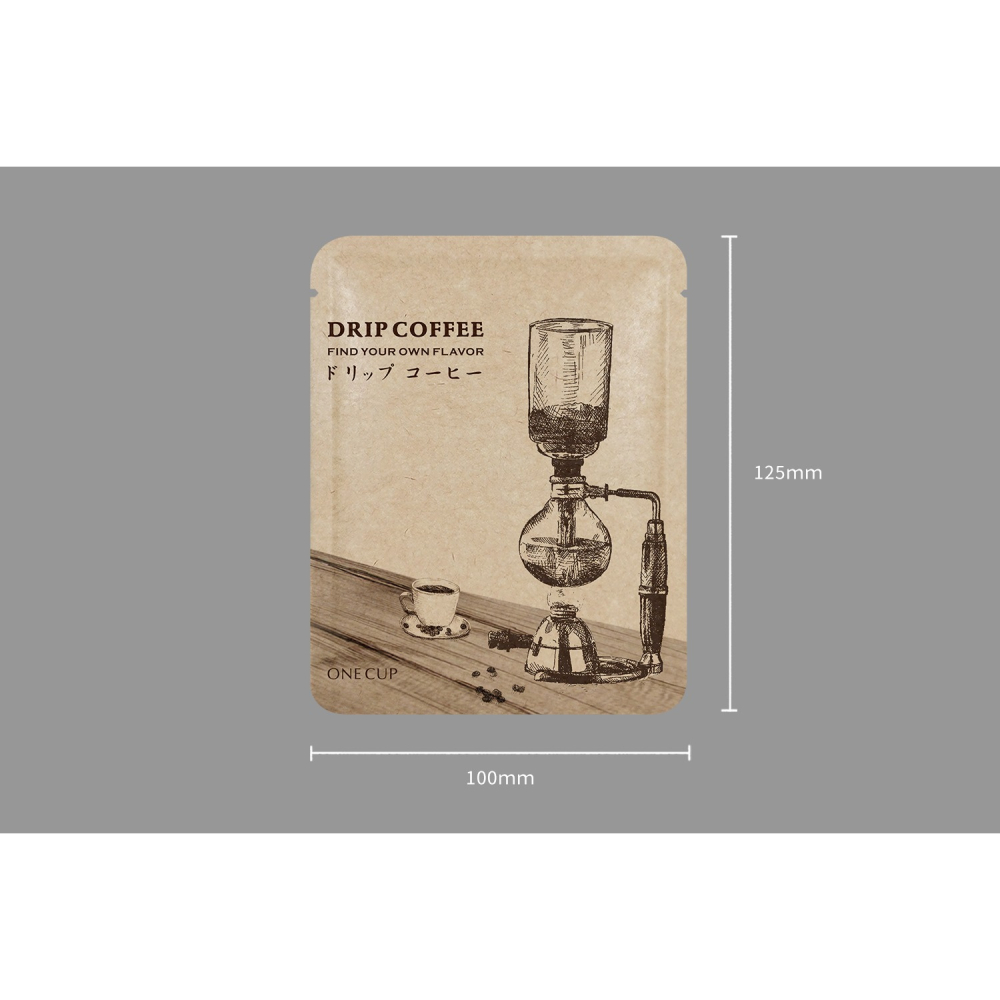 台灣製 牛皮材質 原創素描系列(50入) 掛耳濾袋 濾泡式咖啡袋 掛耳咖啡內袋 掛耳咖啡-細節圖2