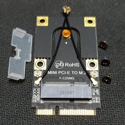 全新設計 Mini PCIe轉M.2 NGFF WiFi6 6E AX200 AX210 藍牙 5.2 5.3 轉接卡