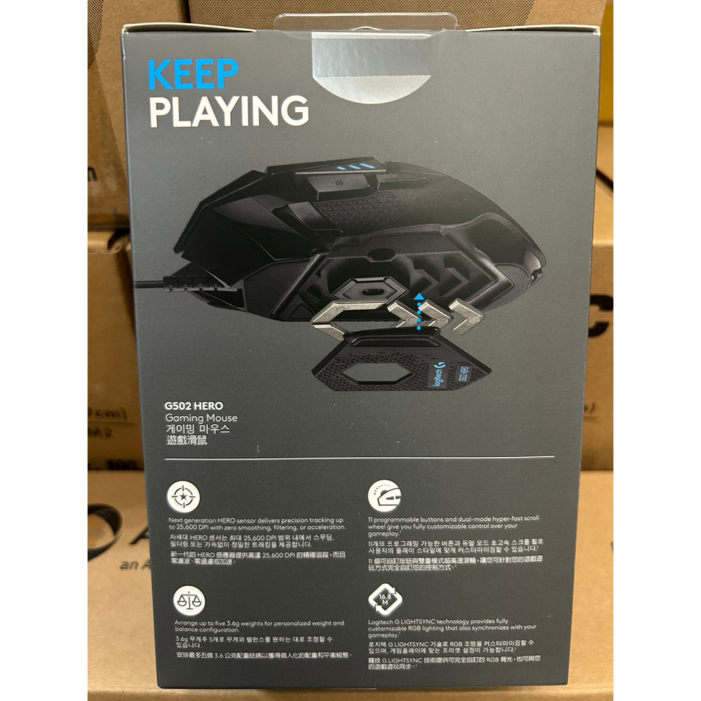logitech 羅技 G502 HERO 高效能電競滑鼠 有線滑鼠 台灣公司貨 原廠保固-細節圖2