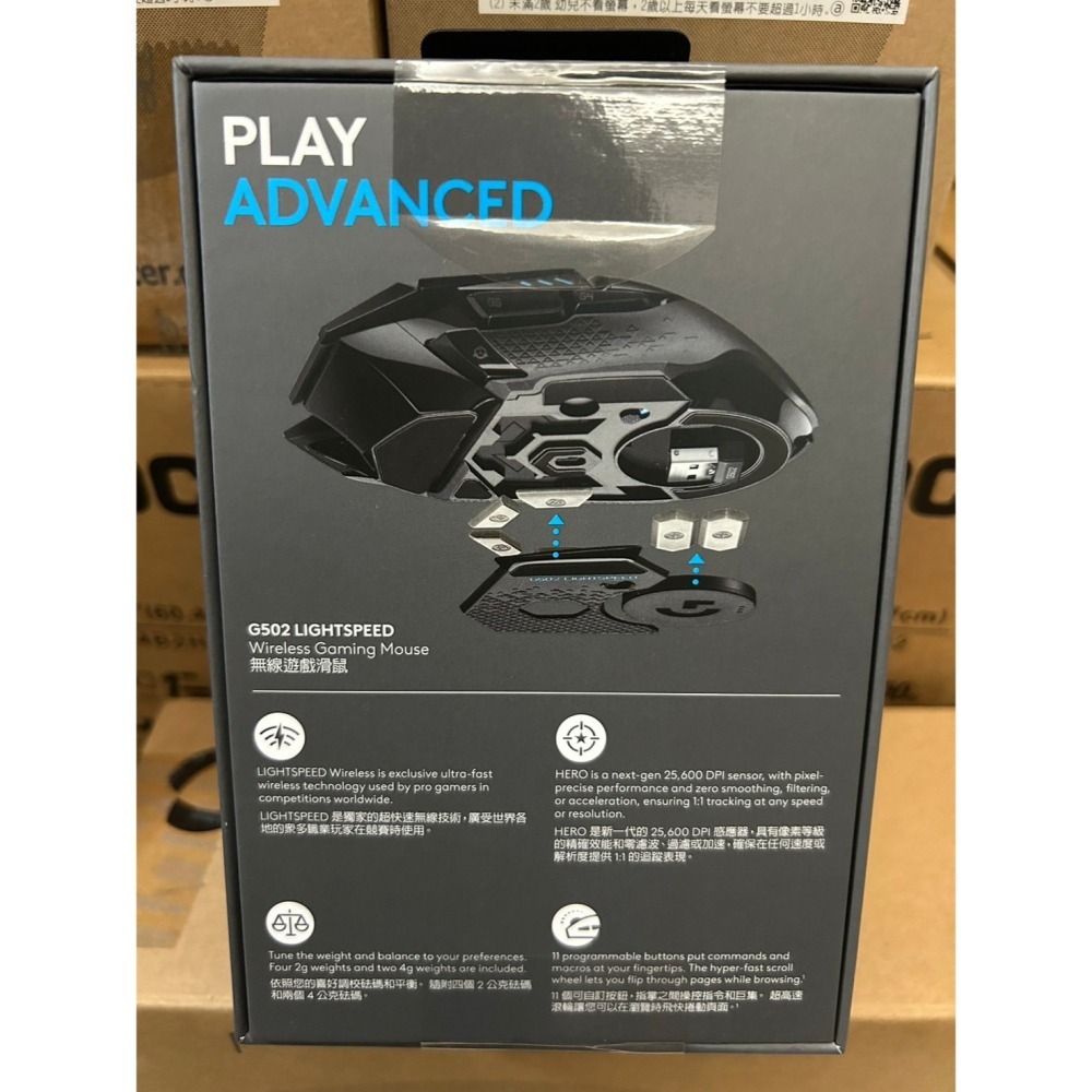 羅技 G502 LIGHTSPEED 高效能無線電競滑鼠 台灣公司貨-細節圖2