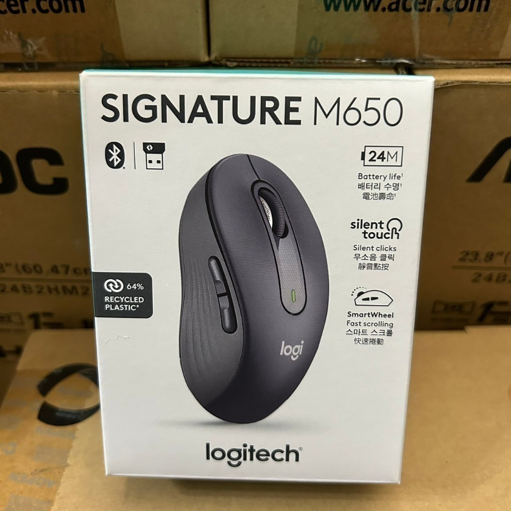 沛佳新莊 羅技 logitech M650 多工靜音無線滑鼠-石墨灰 / 珍珠白/玫瑰粉-規格圖5