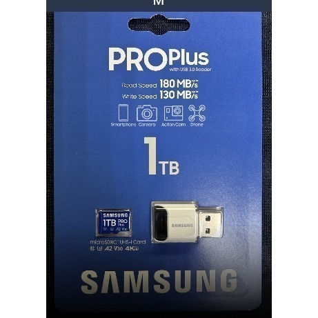 SAMSUNG 三星PRO Plus microSDXC UHS-I U3 A2 V30 1TB記憶卡 含高速讀卡機 公-細節圖2