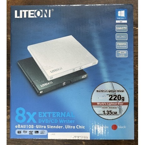 LITEON eBAU108 超薄外接式 DVD 燒錄器 燒錄光碟機-細節圖2