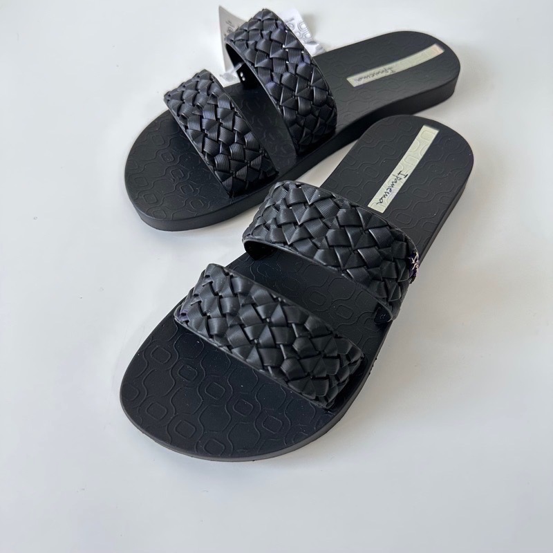 《現貨》 IPANEMA 女生RENDA SLIDE 藤編風 網狀編織 雙帶設計 / FEEL NOVA 交叉造型 拖鞋-細節圖3