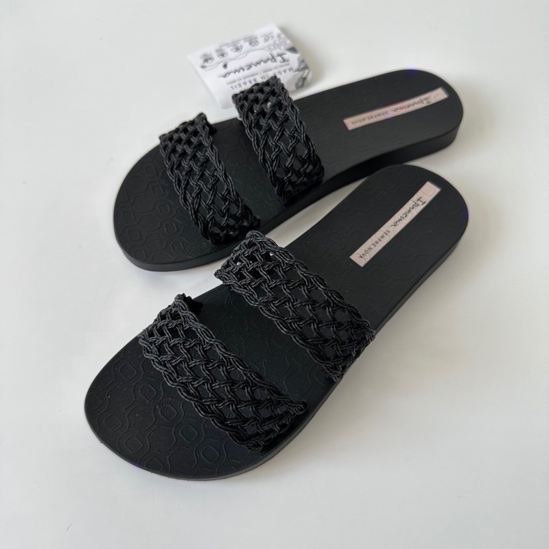 《現貨》 IPANEMA 女生RENDA SLIDE 藤編風 網狀編織 雙帶設計 / FEEL NOVA 交叉造型 拖鞋-細節圖6