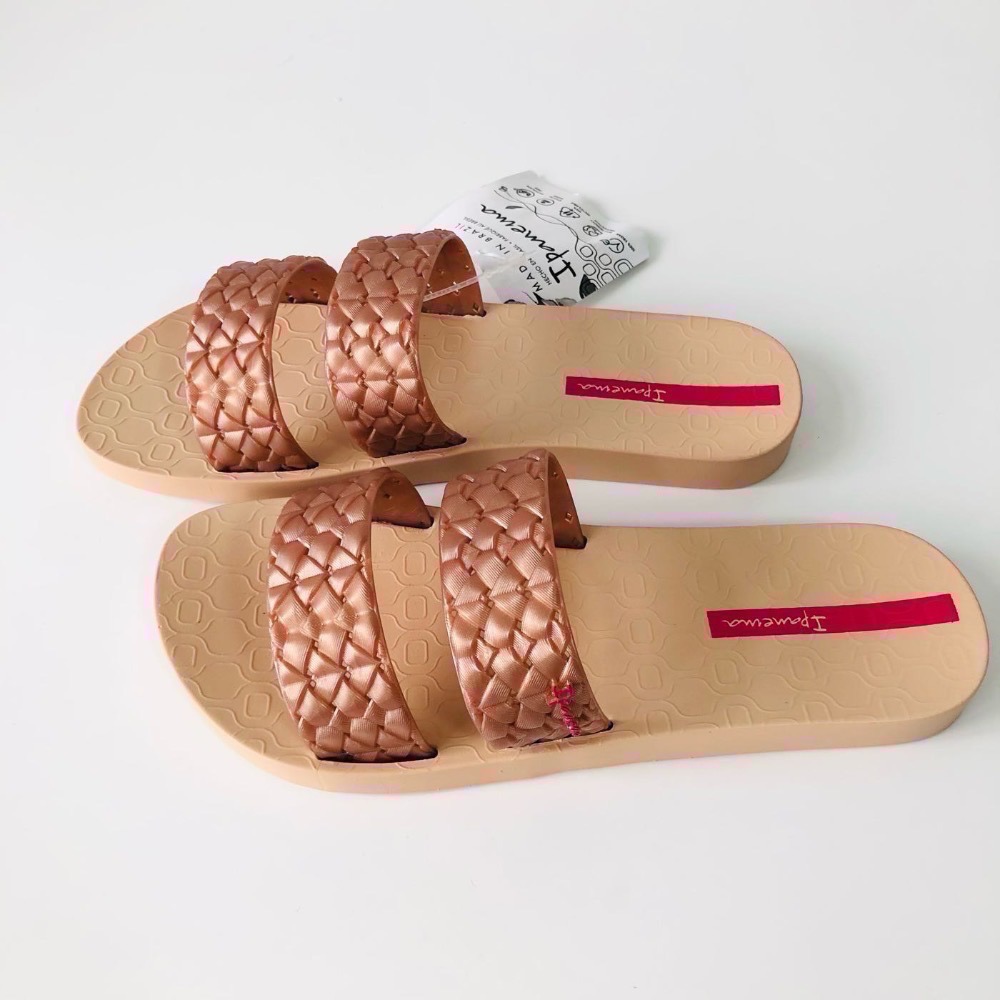 《現貨》 IPANEMA 女生RENDA SLIDE 藤編風 網狀編織 雙帶設計 / FEEL NOVA 交叉造型 拖鞋-細節圖9