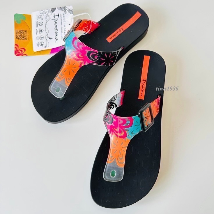 《現貨》IPANEMA URBAN ARTE CONECTA 女生 Women 拖鞋（藝術花朵彩繪 T字 夾腳拖鞋)-細節圖11