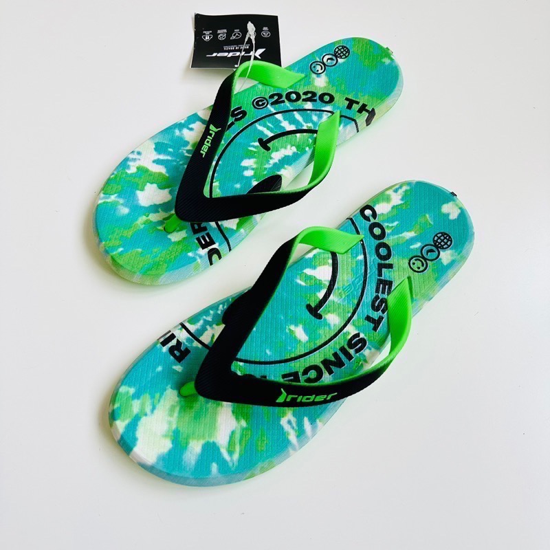 《現貨》RIDER R1 男生 MEN 拖鞋（巴西機能 渲染 微笑印花 人字夾腳拖鞋）-細節圖4