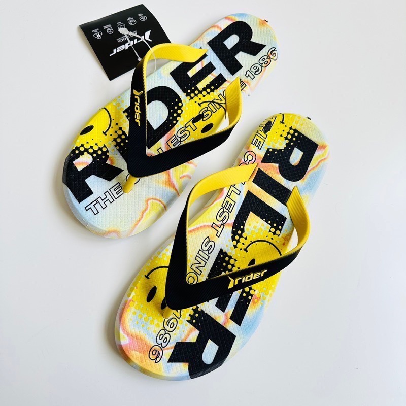 《現貨》RIDER R1 男生 MEN 拖鞋（巴西機能 渲染 微笑印花 人字夾腳拖鞋）-細節圖5