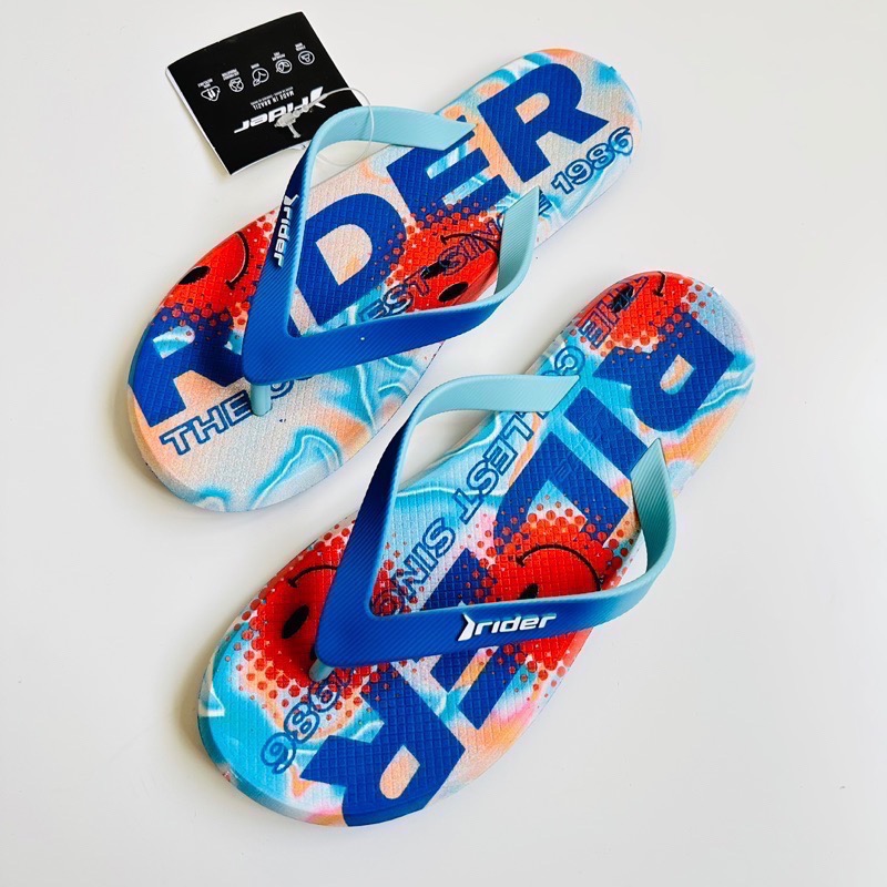 《現貨》RIDER R1 男生 MEN 拖鞋（巴西機能 渲染 微笑印花 人字夾腳拖鞋）-細節圖6