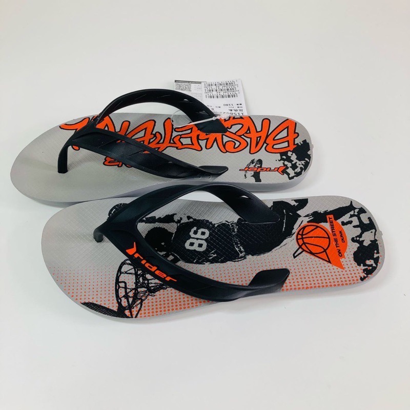 《現貨》RIDER STREET SPORTS  男生 MEN 拖鞋（巴西街頭型男 灌籃印花 人字夾腳拖鞋）-細節圖5