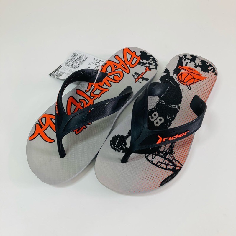 《現貨》RIDER STREET SPORTS  男生 MEN 拖鞋（巴西街頭型男 灌籃印花 人字夾腳拖鞋）-細節圖7