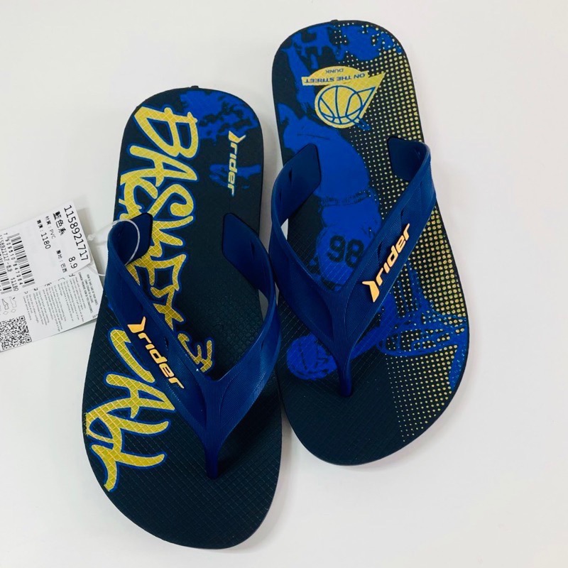 《現貨》RIDER STREET SPORTS  男生 MEN 拖鞋（巴西街頭型男 灌籃印花 人字夾腳拖鞋）-細節圖8