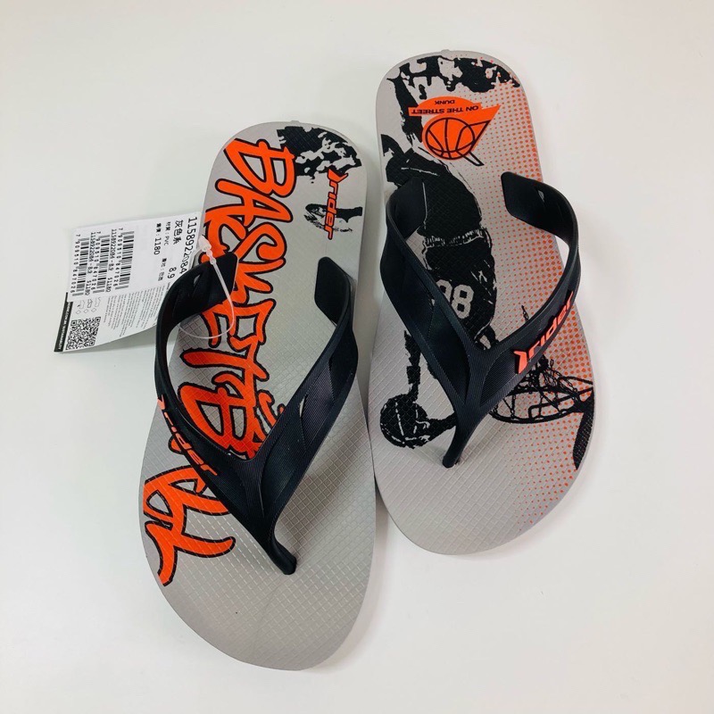 《現貨》RIDER STREET SPORTS  男生 MEN 拖鞋（巴西街頭型男 灌籃印花 人字夾腳拖鞋）-細節圖9