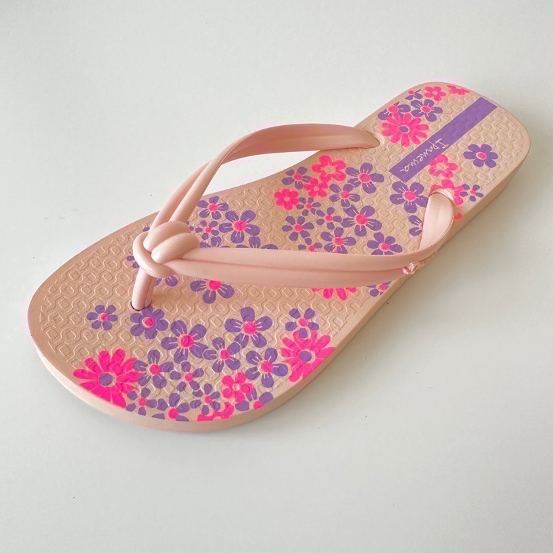 《現貨》IPANEMA ELO CHIC  ELO PRINT 女生（小日本風 扭結 噴砂面 花朵 仙人掌 夾腳拖鞋)-細節圖10
