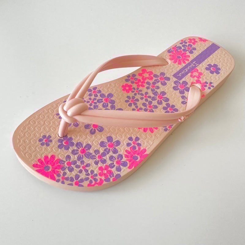 《現貨》IPANEMA ELO CHIC  ELO PRINT 女生（小日本風 扭結 噴砂面 花朵 仙人掌 夾腳拖鞋)-細節圖10