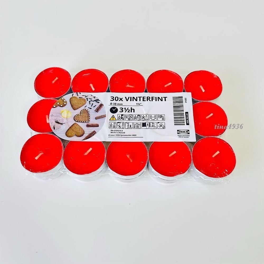 《現貨》【IKEA】芳香小蠟燭 10顆/30顆/60顆入 3.5小時-規格圖8