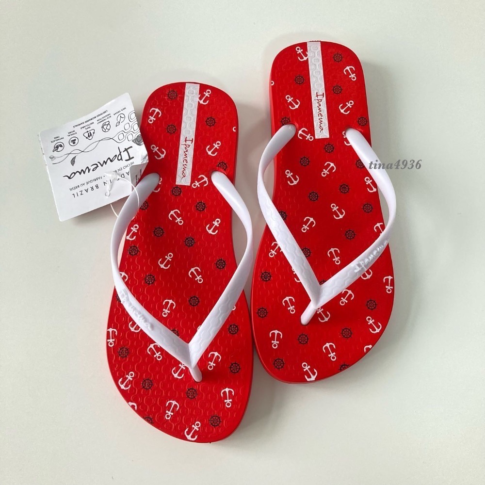 《現貨》IPANEMA ONLY WARNER PLAY 女生 拖鞋（趣味漫畫 海上風情 錨釘印花 人字夾腳拖鞋）-細節圖8