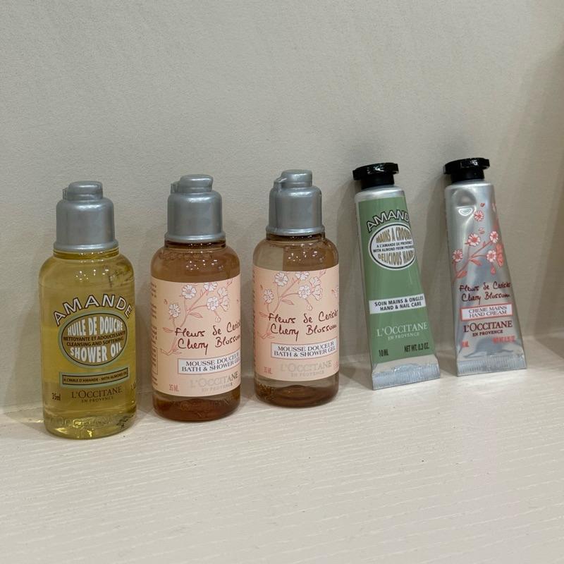 L’OCCITANE 歐舒丹｜旅行小樣組 櫻花沐浴膠 杏仁沐浴油 35ml 護手霜 10ml-細節圖2