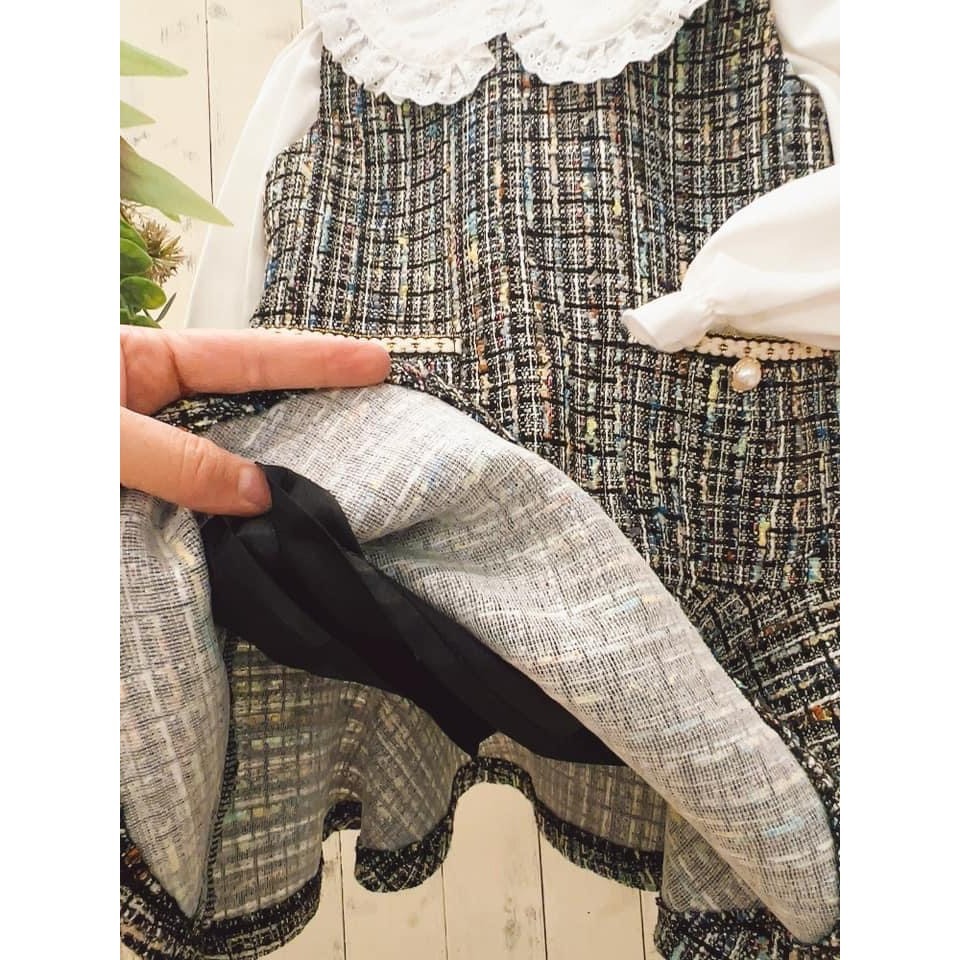 利好【24H出貨】台灣現貨 FairyWorld 韓風 小香款 套裝 童裝 兒童套裝 韓版童裝 下裙 女童  平價童裝-細節圖7