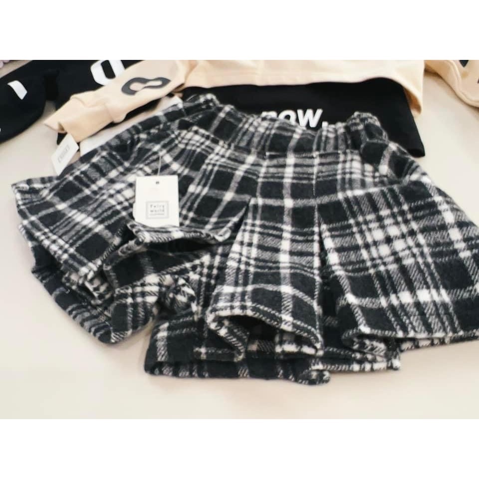 【24H出貨】台灣現貨 FairyWorld 學院風菱格  套裝 童裝 兒童套裝 韓版童裝 下裙 女童 女 平價童裝-細節圖5