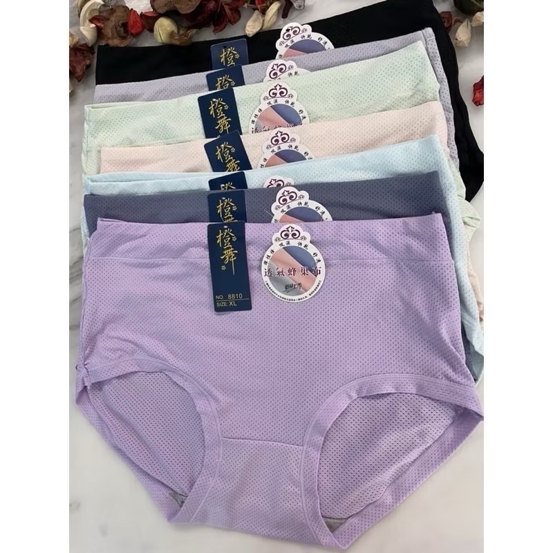 利好 超透氣 超柔軟 高腰網眼透氣內褲 L/XL/XXL/5L/6L尺碼 尺碼齊全👍🏼 #8810-細節圖2
