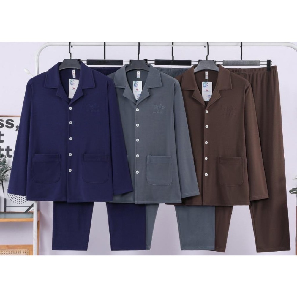 『利好』快速出貨 男生 居家服 浴袍 睡衣 舒適親膚 時尚 素面-細節圖2