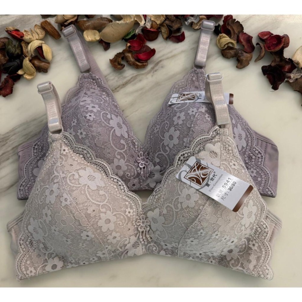 『利好』快速出貨 B罩杯 無鋼圈內衣➡️包覆集中 服貼舒適👍微墊0.5公分❤️雙排扣#5941-細節圖4