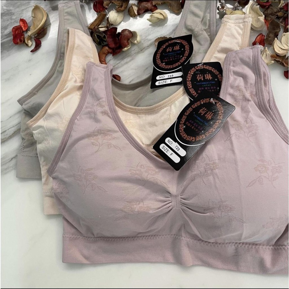 『利好』快速出貨 CDE罩杯 大罩杯 運動內衣❤️一字型杯墊 直接套👍彈力無縫綿‼️不勒親膚 舒適透氣❤️#723-細節圖6