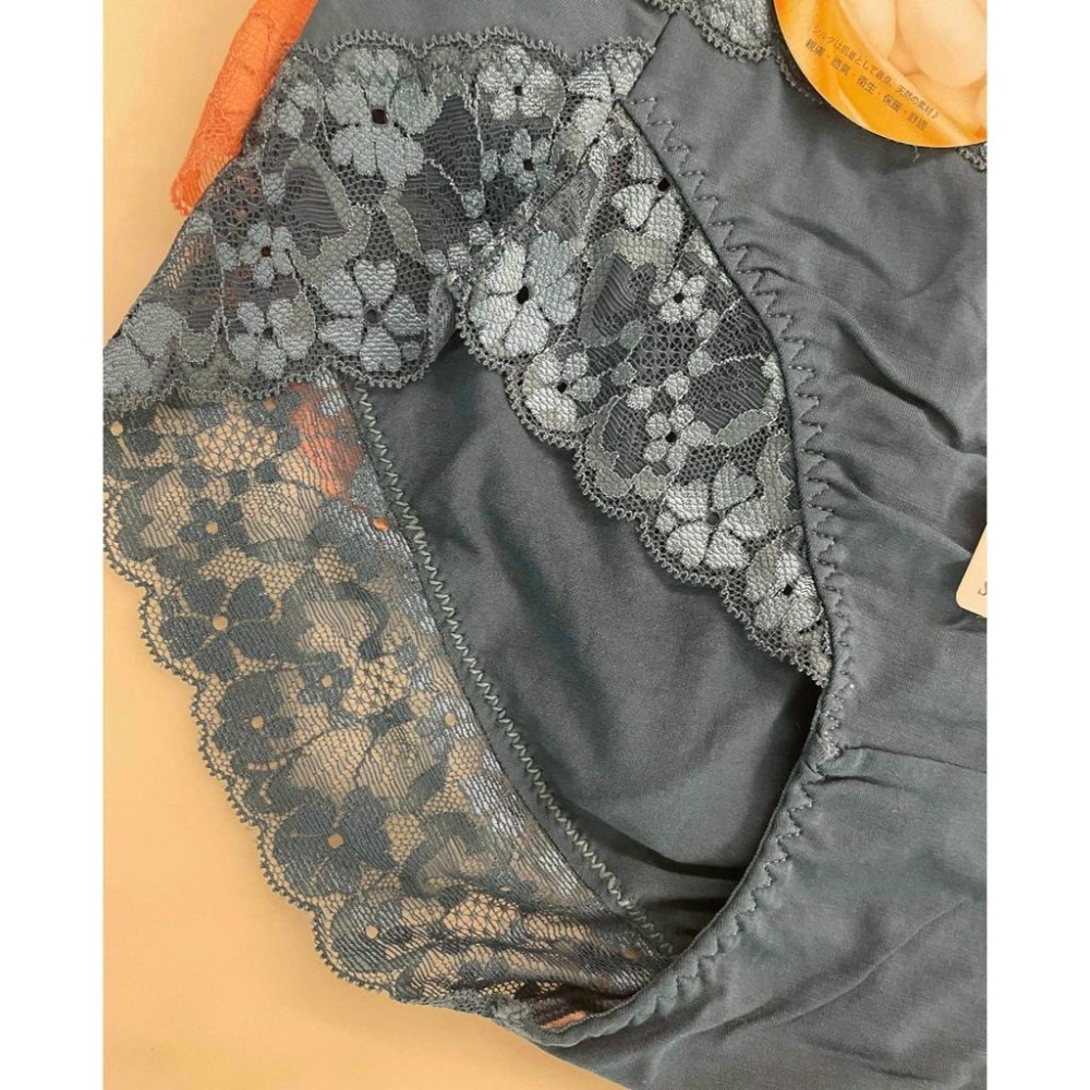 『利好』中高腰 蠶絲內褲 莫代爾棉吸汗透氣柔軟👍100%蠶絲底👍 美腹蕾絲 修飾腰身 蕾絲褲腳 彈力不勒#5571-細節圖5