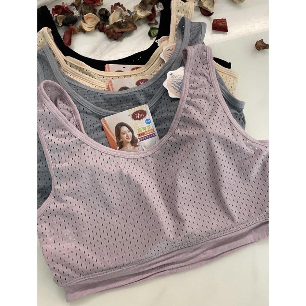 『利好』運動內衣 無鋼圈內衣👍軟Q乳膠襯墊 吸濕透氣❤️可拆式杯墊 貼身包覆 整件洞洞設計 乾爽舒適#88169-細節圖3