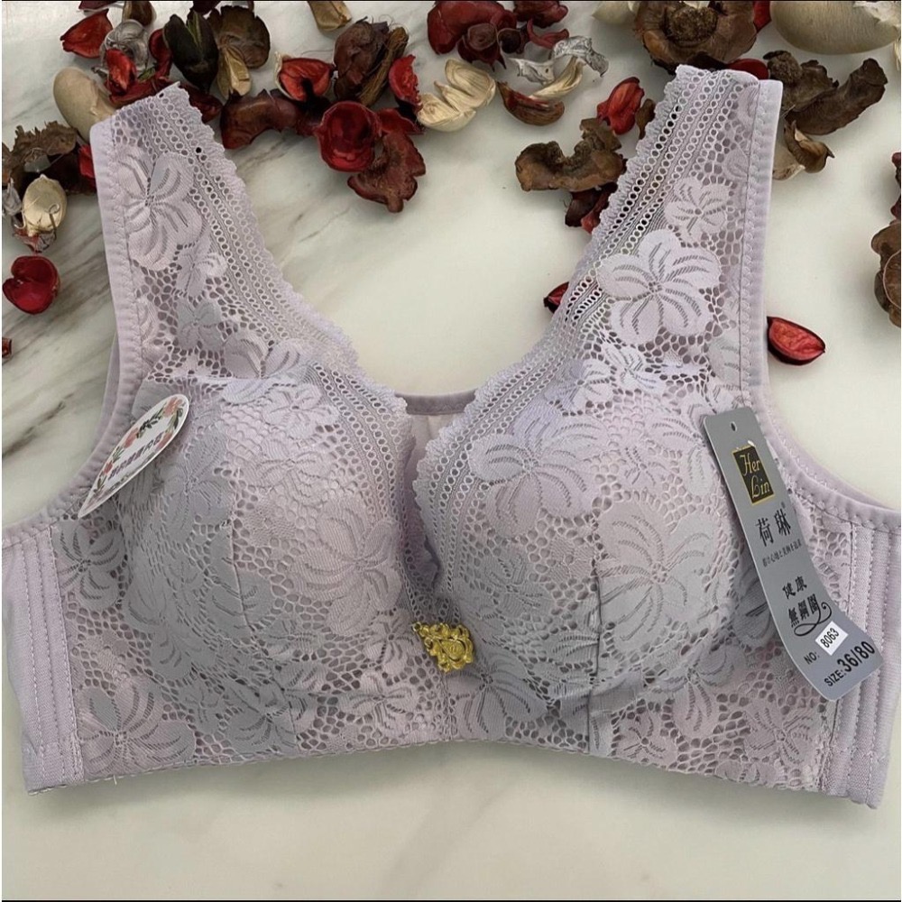 『利好』 C罩杯 無鋼圈內衣 立體薄襯 全蕾絲造型 性感加分 輕盈不壓胸🥰#8063-細節圖6