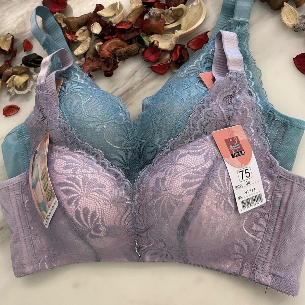 『利好』快速出貨 B罩杯 無鋼圈內衣 立體薄襯 ⭐️集中防擴 雙軟膠條 側推穩固 精美蕾絲設計👍#8791-細節圖7