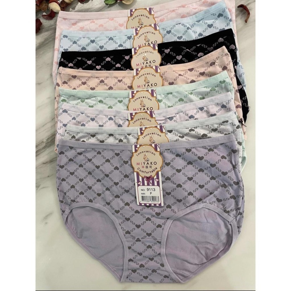 『利好』快速出貨中腰棉質內褲👉滿版愛心圖式 經典格紋少女款 學生款👍建議L尺碼❤️台灣賣家 快速出貨#9113-細節圖3