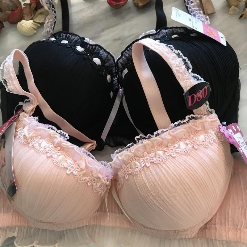 『利好』快速 日系浪漫內衣 D罩杯（大C罩杯）立體薄襯 經典抓皺蕾絲👙⚠️⚠️尺碼偏小，建議大一尺碼拿唷🤗#5755-細節圖4