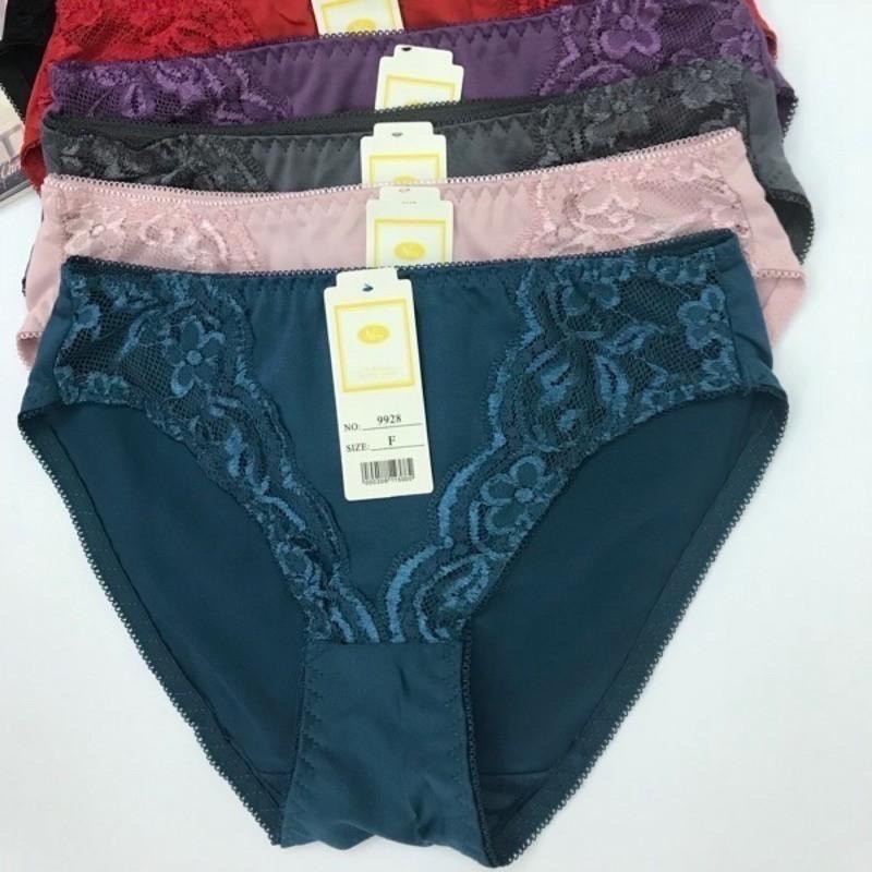 『利好』快速出貨  低腰 絲質三角內褲 基本款蕾絲有質感👍 ⭕️建議尺碼23-27腰⭕️#9928-細節圖2