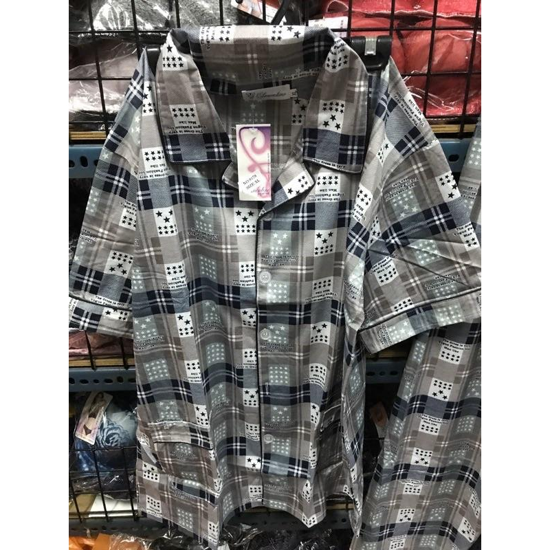 『利好』快速出貨 薄款男性睡衣 短袖上衣+長褲 特價優惠-細節圖3