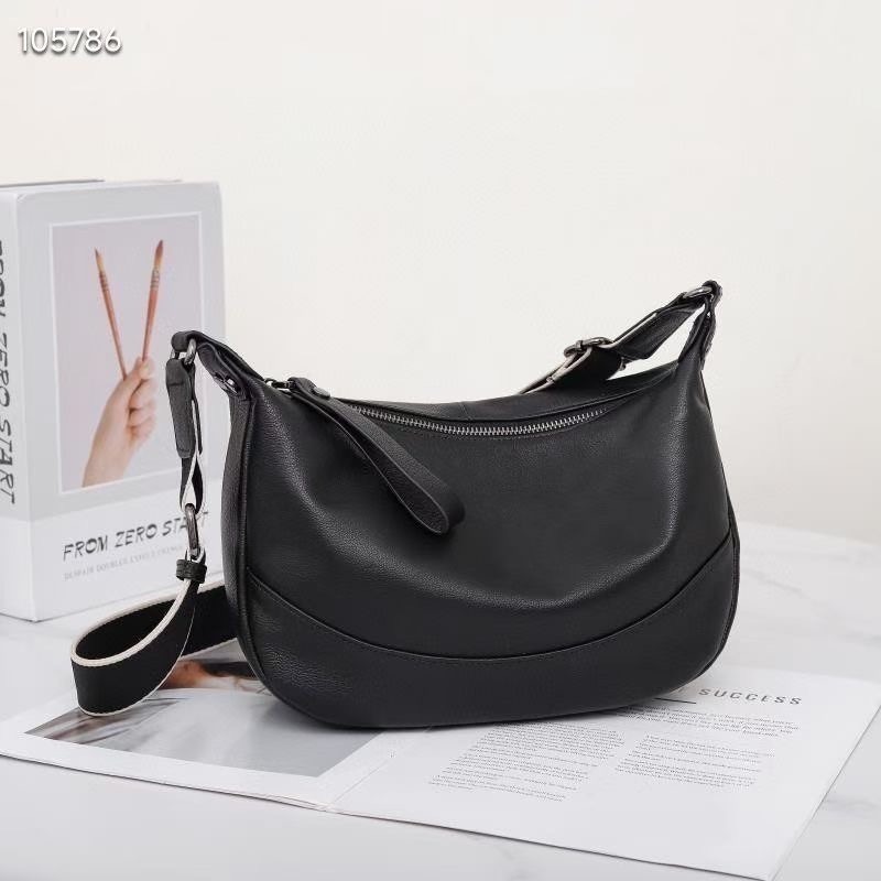 頭層牛皮 水餃包 斜背包 側背包 可調長度-規格圖1