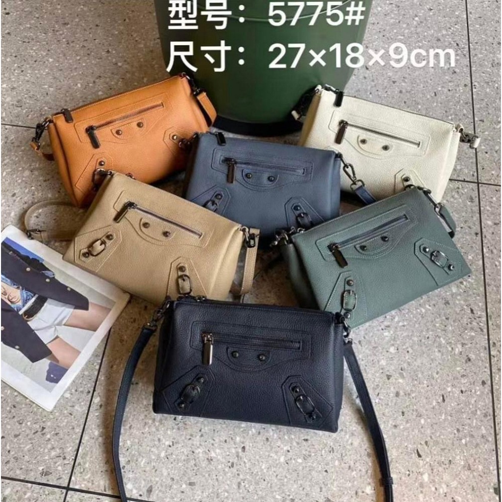 時尚女包 牛皮兩用包 三夾層 斜背包 肩背包 側背包-規格圖5