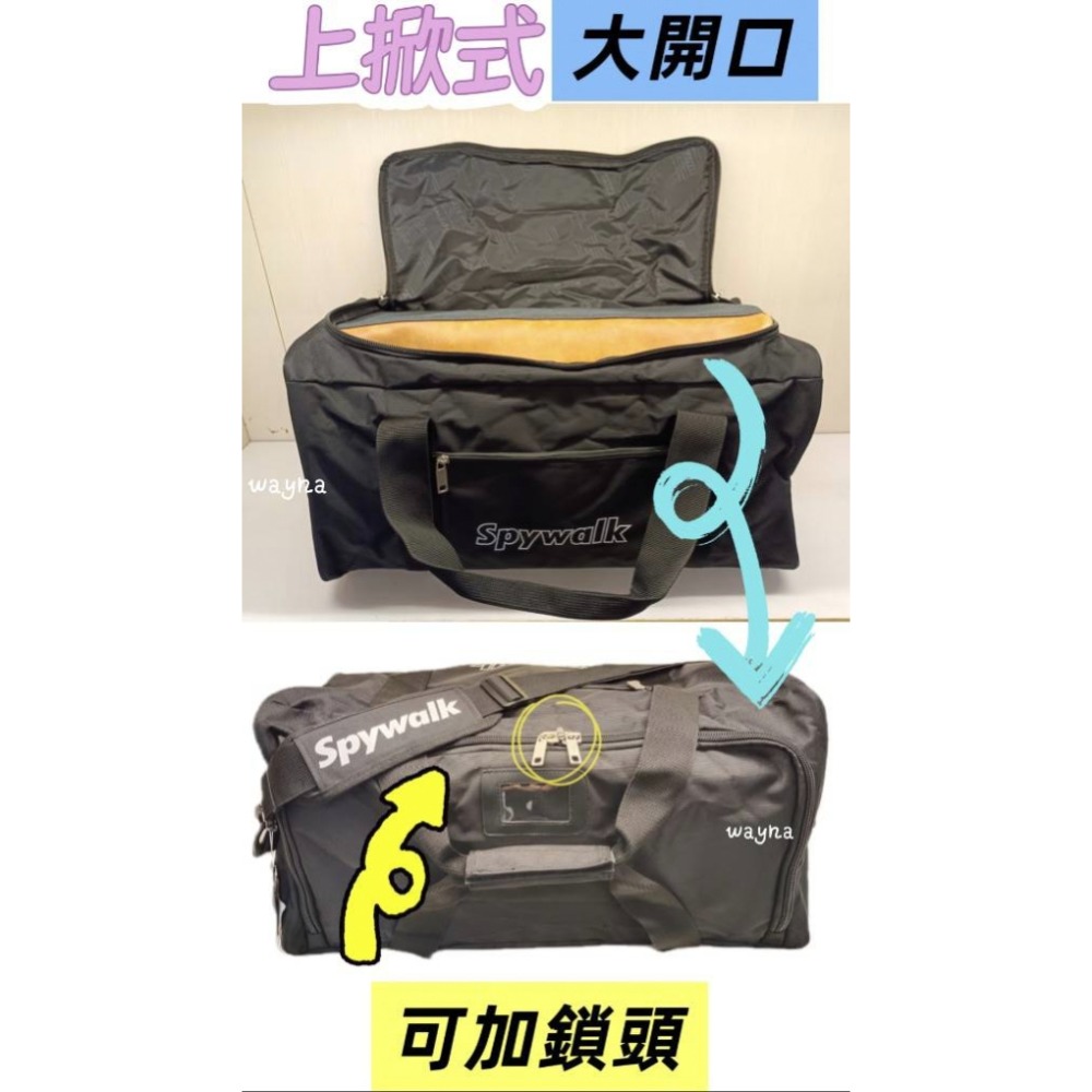 SPYWALK 超大容量 單幫袋 旅行袋  手提袋 斜背包 運動袋 健身袋 藍球袋 美髮袋黑色-細節圖5