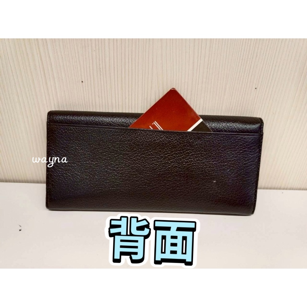 duckbill薄款3折長夾(無扣子) 牛皮 長夾DB11K-49 黑色-細節圖4