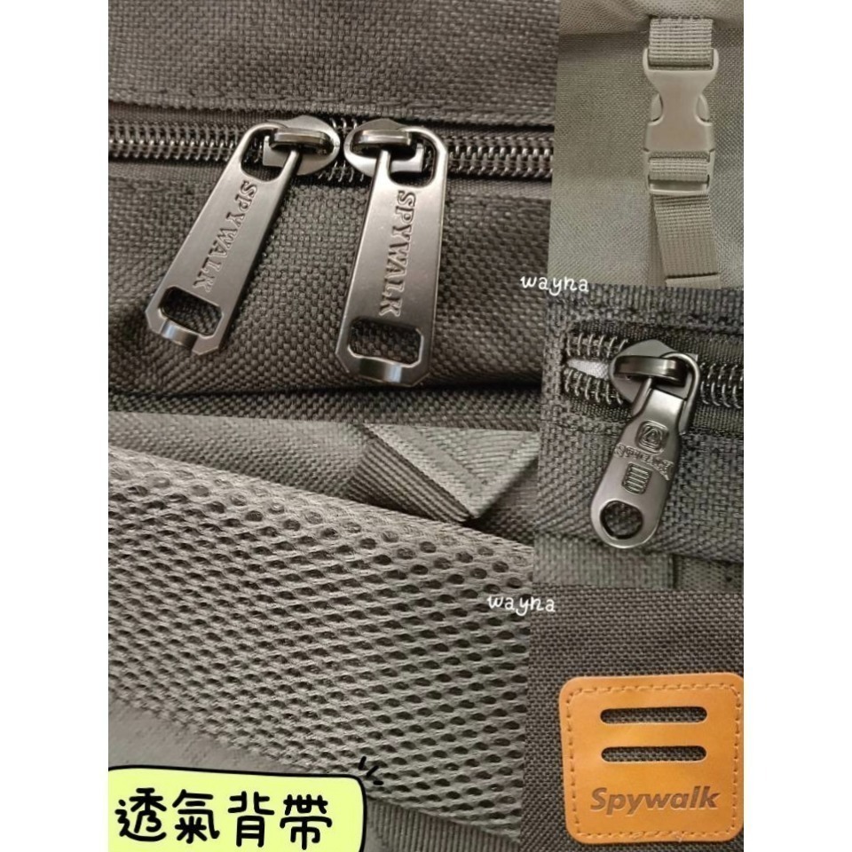 SPYWALK 後背包 黑/深藍/麻花灰5376 5399小款-細節圖3