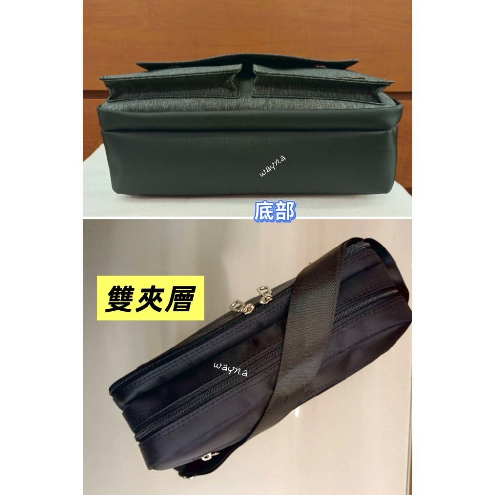 【BAIHO 】側背包 橫式 防潑水 斜背包 【拉絲紋】【吉田款、大款】  532 台灣製-細節圖3