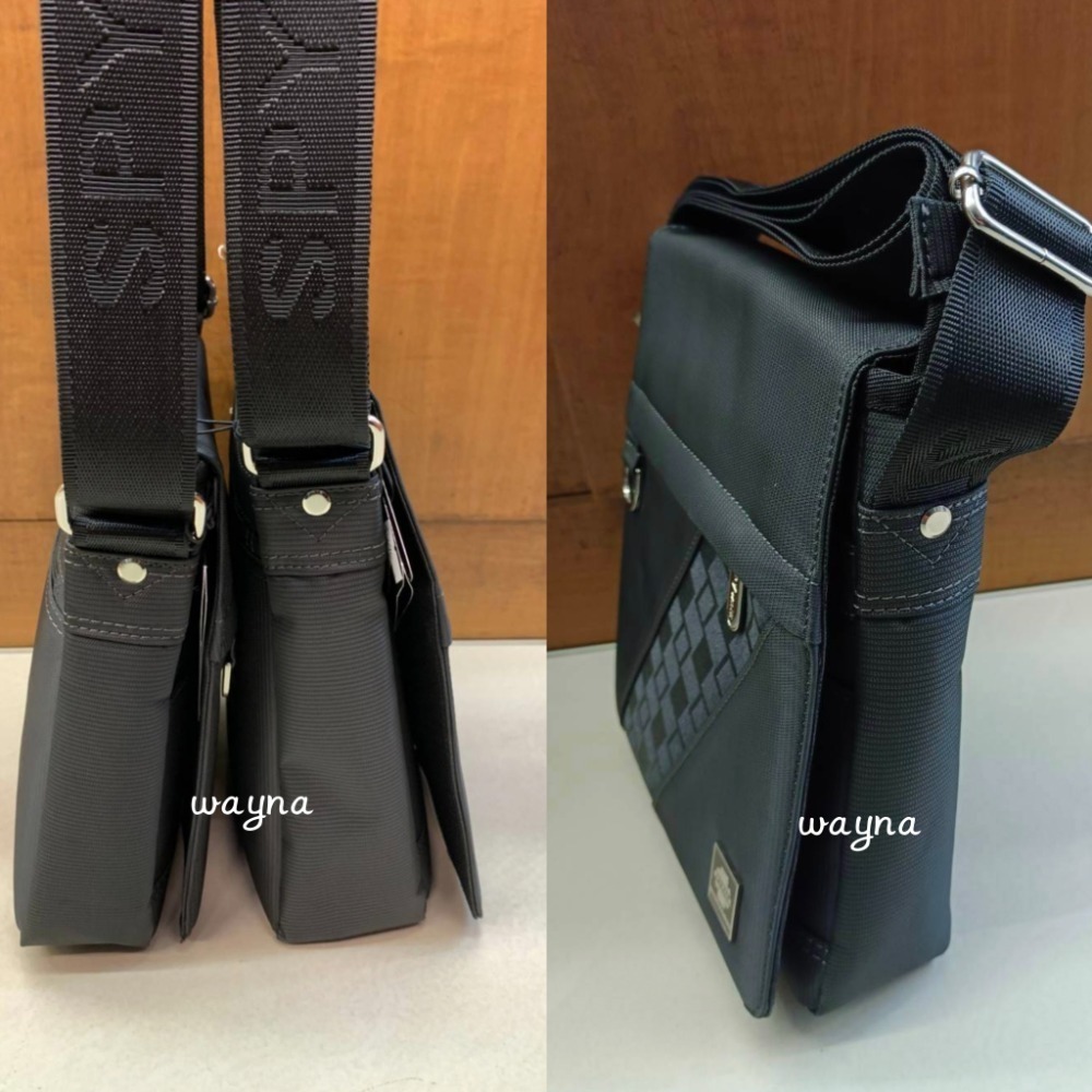 SPYWALK直立式 翻蓋式 斜背包 平版電腦包 1534-1中大、1911小款 黑灰色-細節圖2