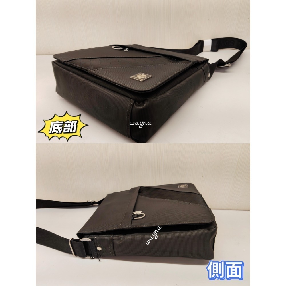 SPYWALK直立式 翻蓋式 斜背包 平版電腦包 1534-1中大、1911小款 黑灰色-細節圖6