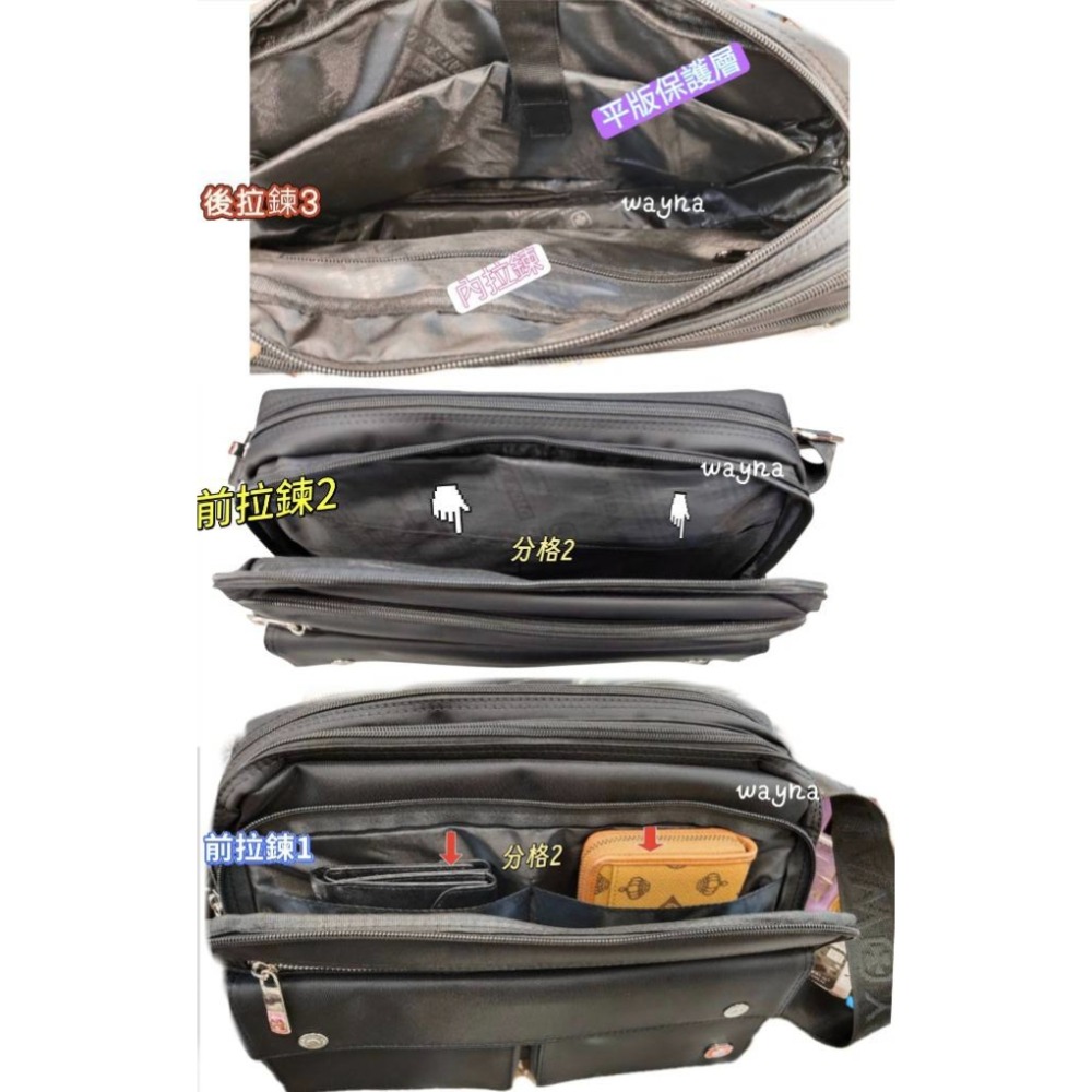 SPYWALK 斜背包 業務包 休閒包 黑色大款-細節圖3